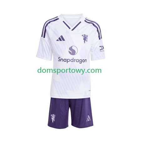 Koszulka Manchester United Dziecięcy Wyjazdowe Koszulki Piłkarskie 2025-2026 Krótki Rękaw